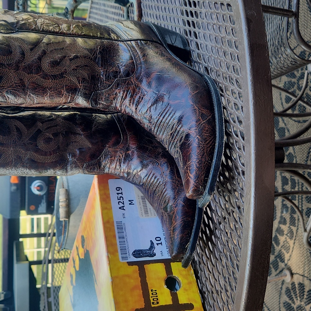 Corral Boots Brown-Black Vegas Marble - Picture 3 of 4
